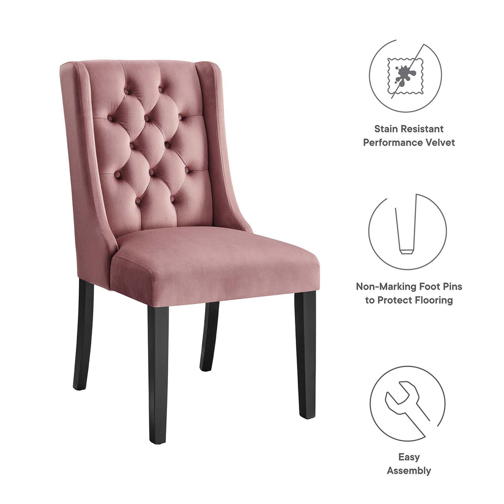 Baronet Performance Velvet Dining Chairs - Set of 2 By Modway - EEI-5013 | Dining Chairs | Modishstore - 30