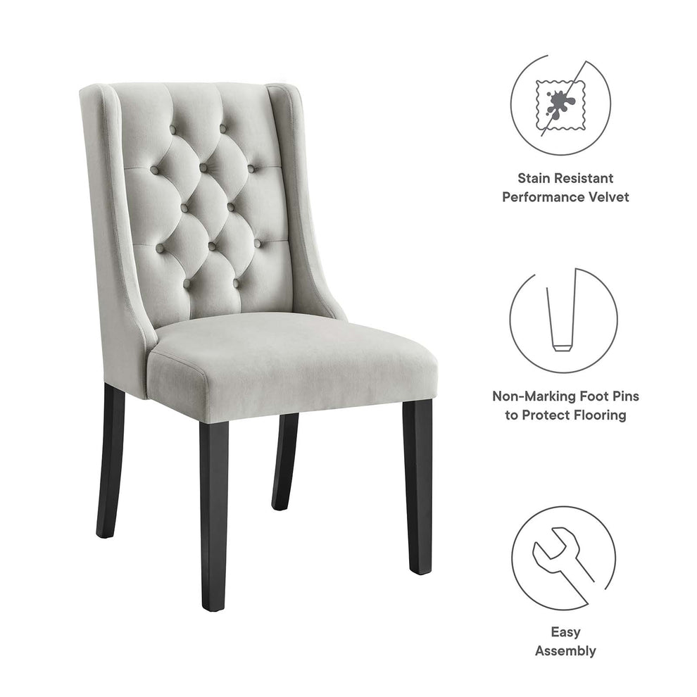 Baronet Performance Velvet Dining Chairs - Set of 2 By Modway - EEI-5013 | Dining Chairs | Modishstore - 54