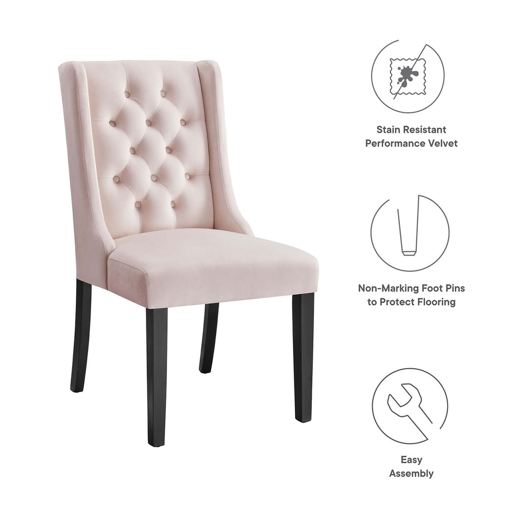Baronet Performance Velvet Dining Chairs - Set of 2 By Modway - EEI-5013 | Dining Chairs | Modishstore - 70