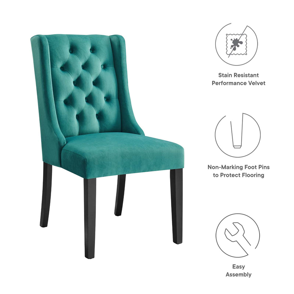 Baronet Performance Velvet Dining Chairs - Set of 2 By Modway - EEI-5013 | Dining Chairs | Modishstore - 78