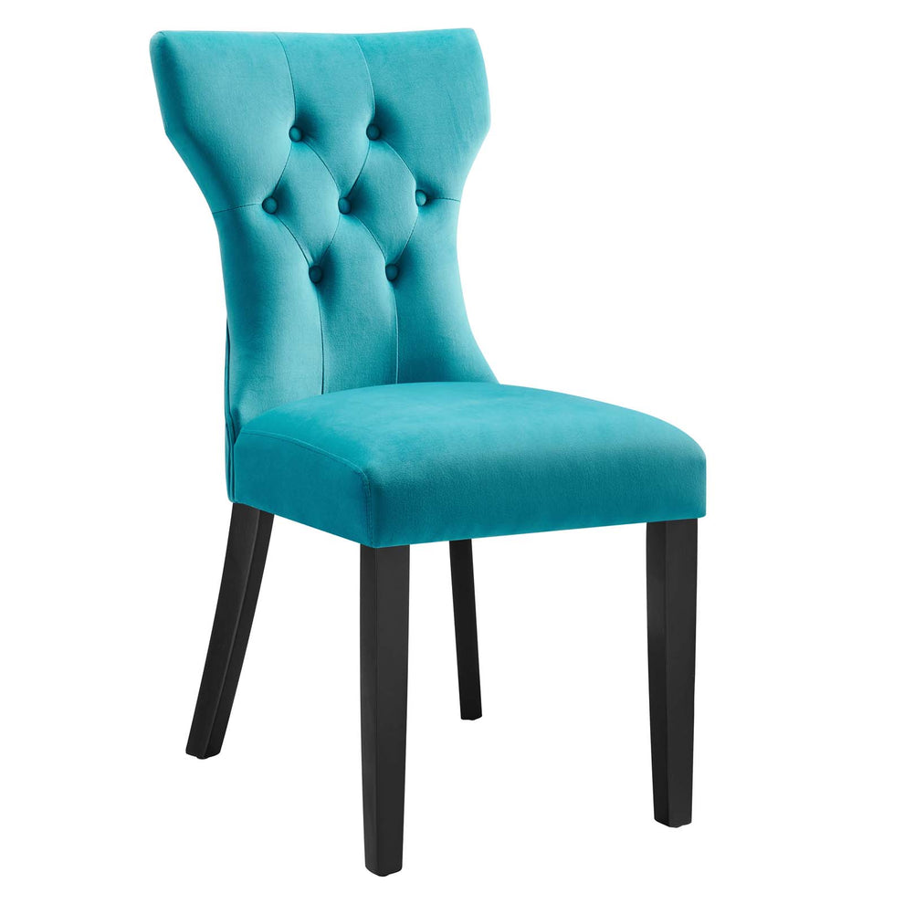 Silhouette Performance Velvet Dining Chairs - Set of 2 By Modway - EEI-5014 | Dining Chairs | Modishstore - 13