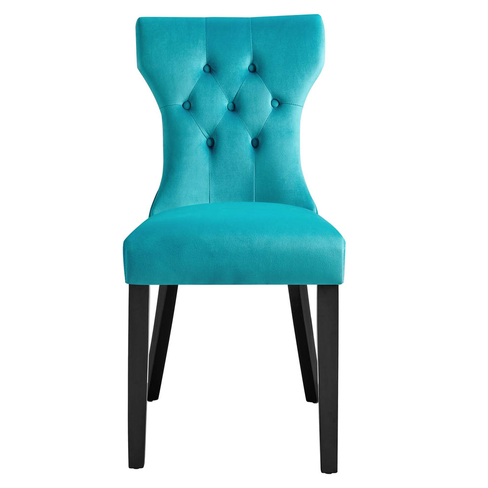 Silhouette Performance Velvet Dining Chairs - Set of 2 By Modway - EEI-5014 | Dining Chairs | Modishstore - 12