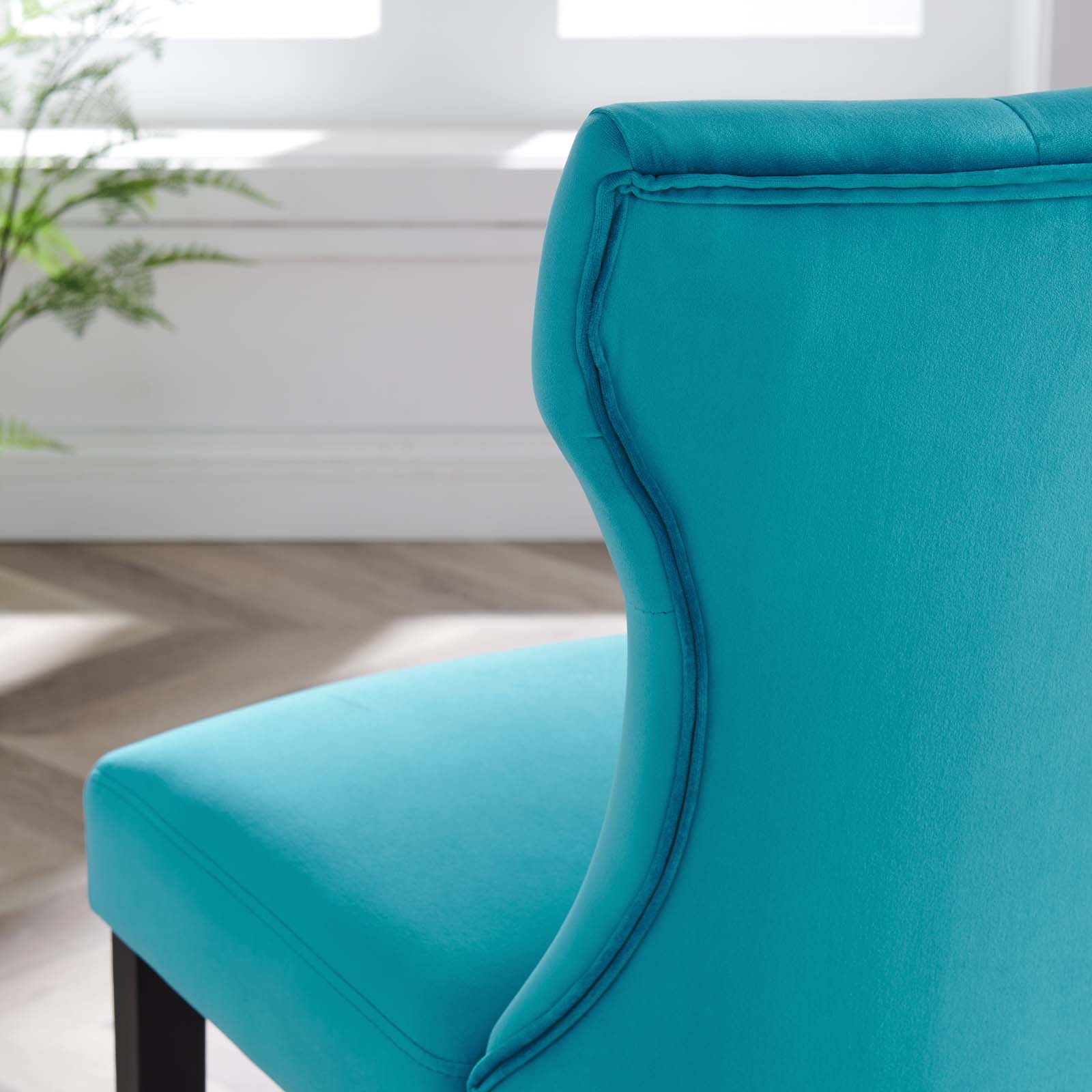 Silhouette Performance Velvet Dining Chairs - Set of 2 By Modway - EEI-5014 | Dining Chairs | Modishstore - 9