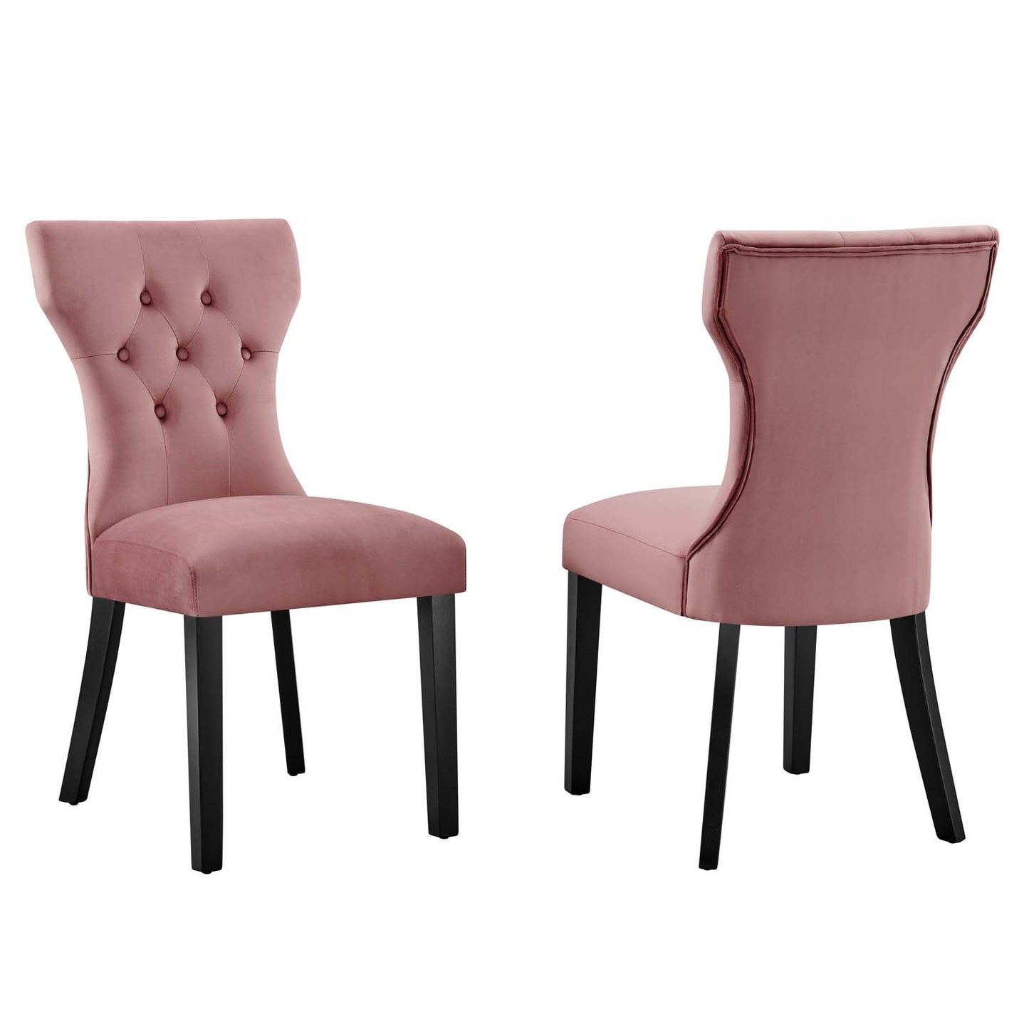 Silhouette Performance Velvet Dining Chairs - Set of 2 By Modway - EEI-5014 | Dining Chairs | Modishstore - 32