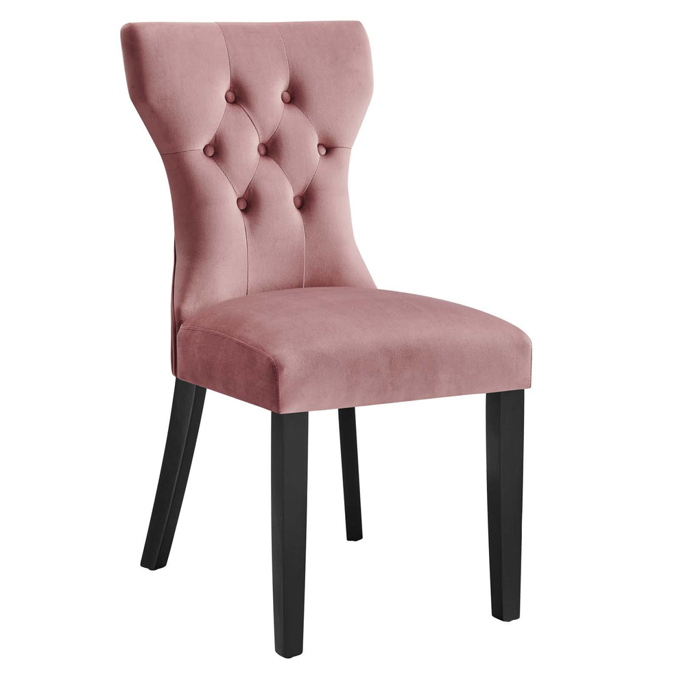 Silhouette Performance Velvet Dining Chairs - Set of 2 By Modway - EEI-5014 | Dining Chairs | Modishstore - 29