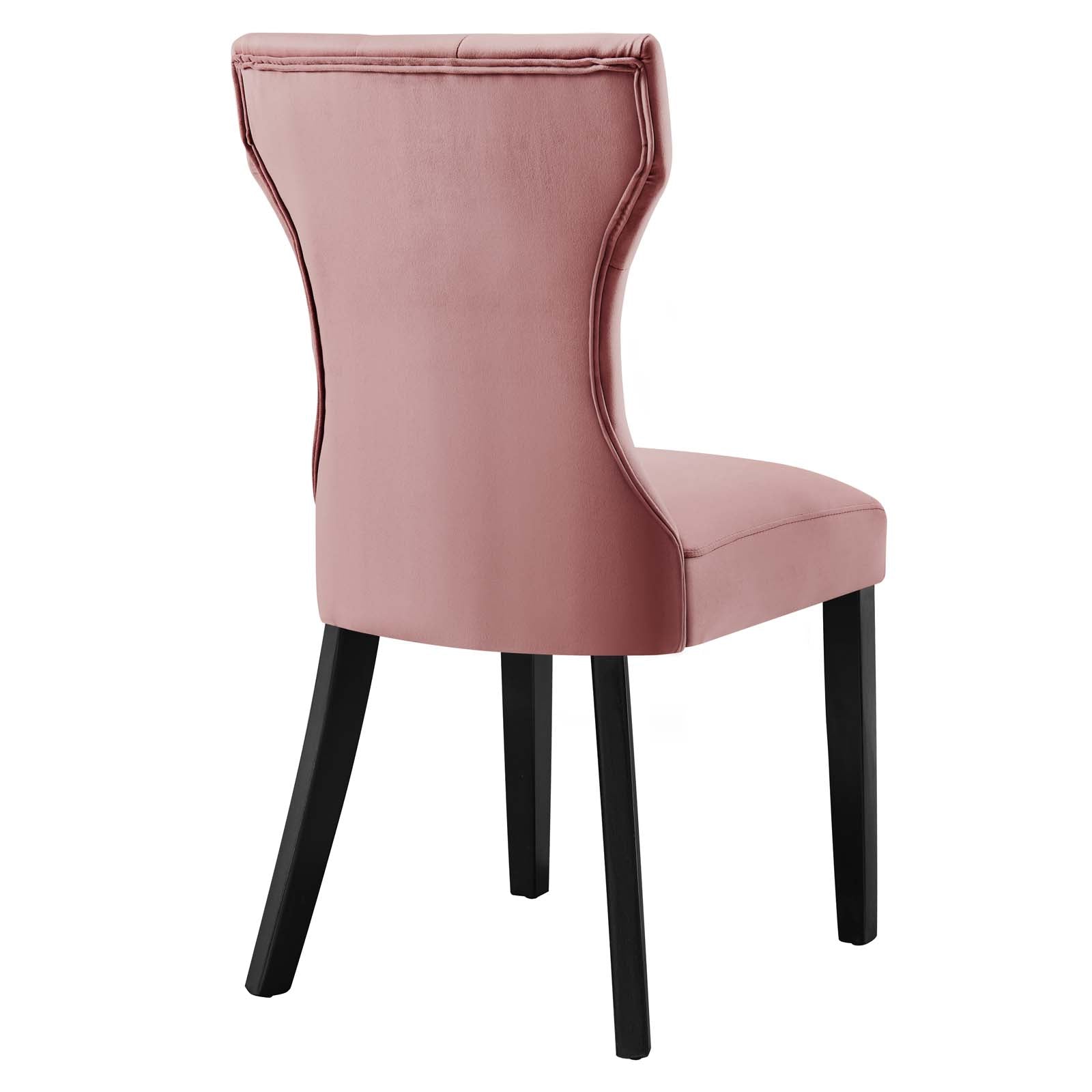 Silhouette Performance Velvet Dining Chairs - Set of 2 By Modway | Dining Chairs | Modishstore-27