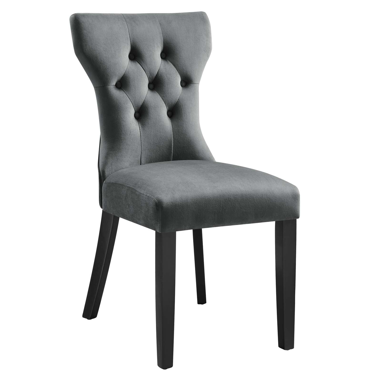 Silhouette Performance Velvet Dining Chairs - Set of 2 By Modway | Dining Chairs | Modishstore-45