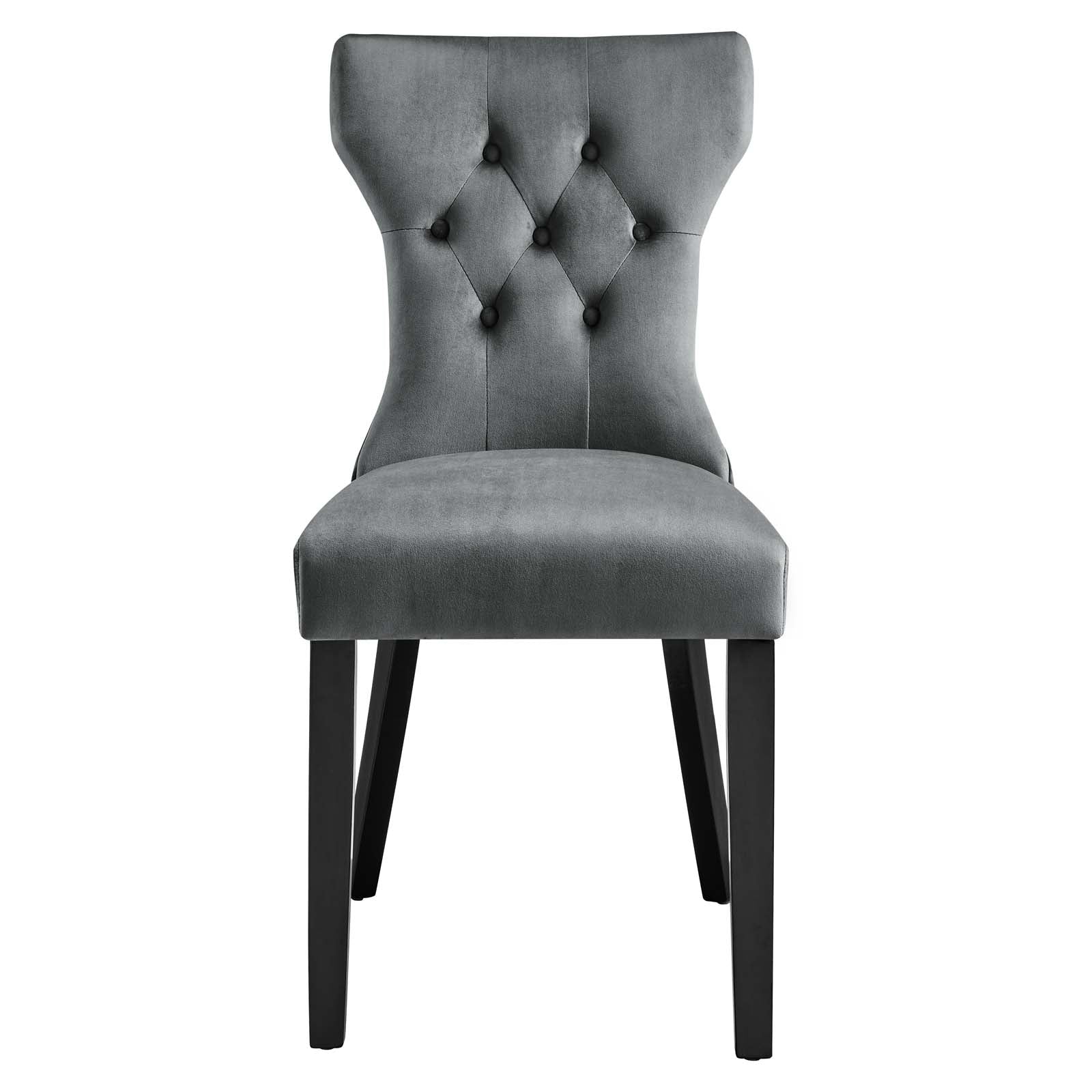 Silhouette Performance Velvet Dining Chairs - Set of 2 By Modway - EEI-5014 | Dining Chairs | Modishstore - 44