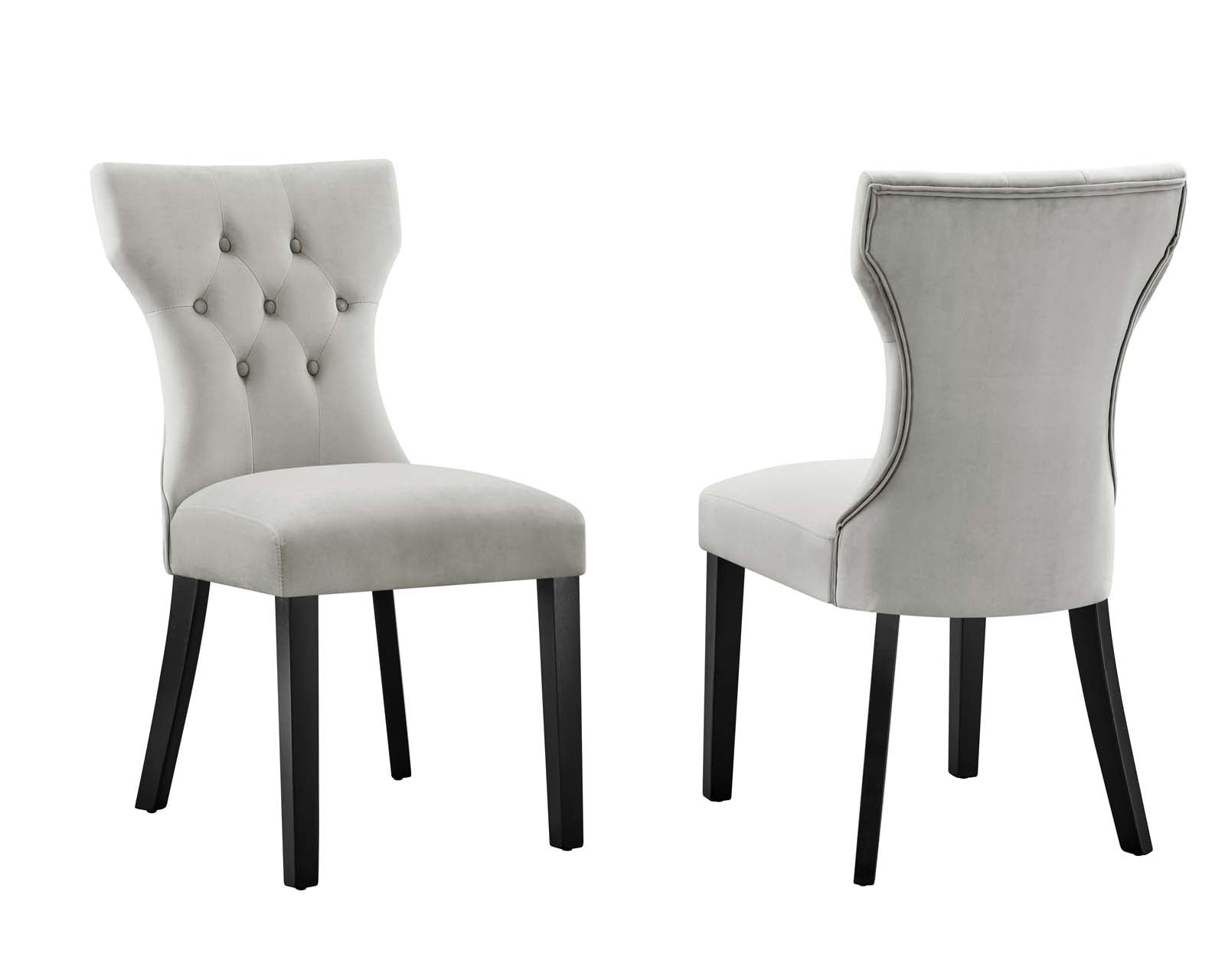 Silhouette Performance Velvet Dining Chairs - Set of 2 By Modway | Dining Chairs | Modishstore-56