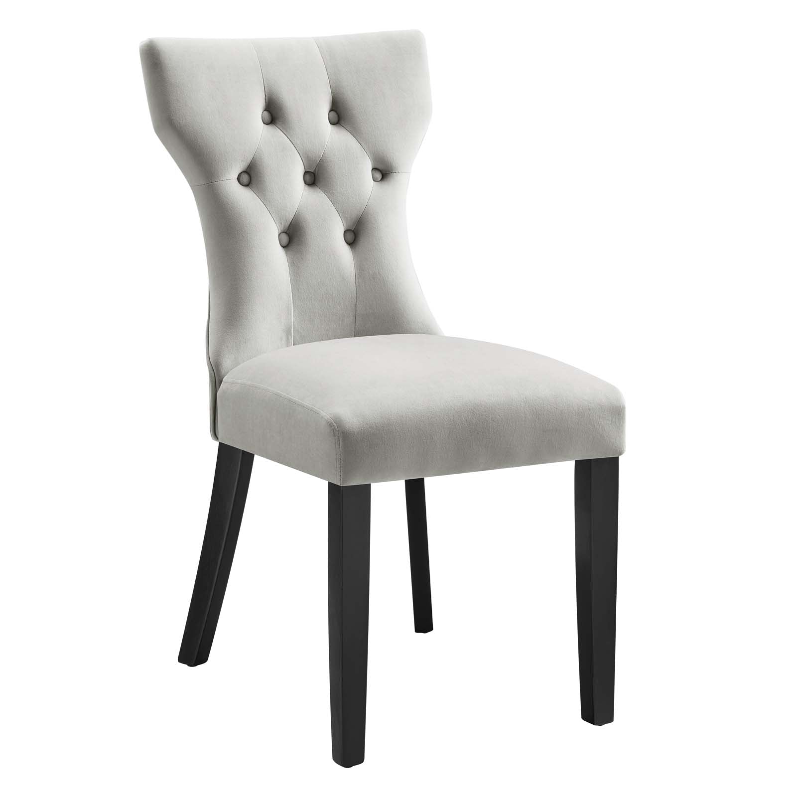 Silhouette Performance Velvet Dining Chairs - Set of 2 By Modway - EEI-5014 | Dining Chairs | Modishstore - 53