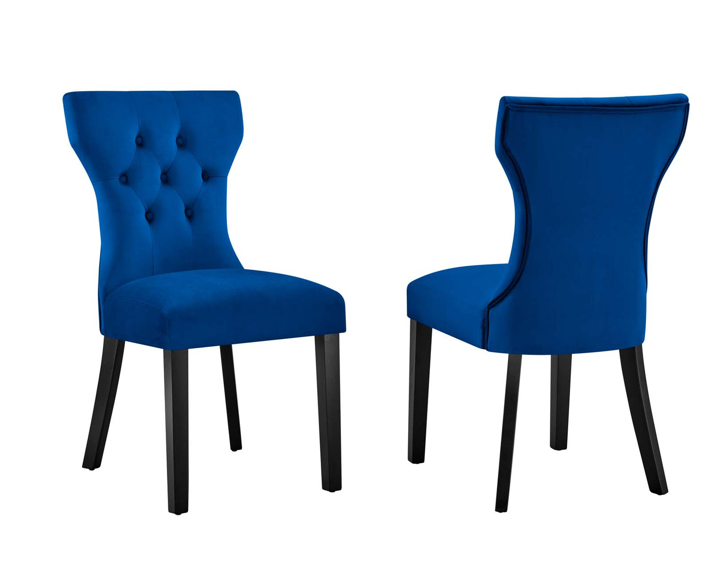 Silhouette Performance Velvet Dining Chairs - Set of 2 By Modway - EEI-5014 | Dining Chairs | Modishstore - 64