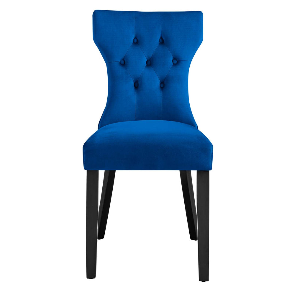 Silhouette Performance Velvet Dining Chairs - Set of 2 By Modway - EEI-5014 | Dining Chairs | Modishstore - 60
