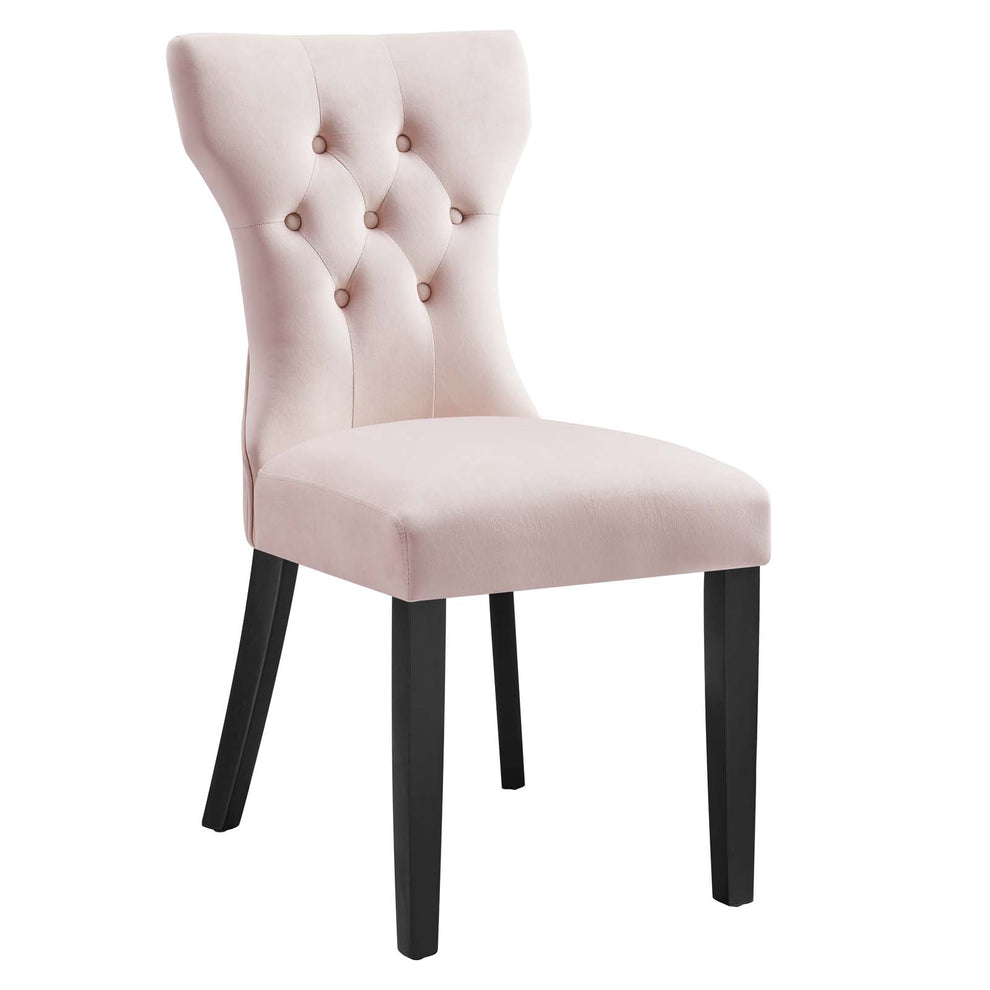 Silhouette Performance Velvet Dining Chairs - Set of 2 By Modway - EEI-5014 | Dining Chairs | Modishstore - 69