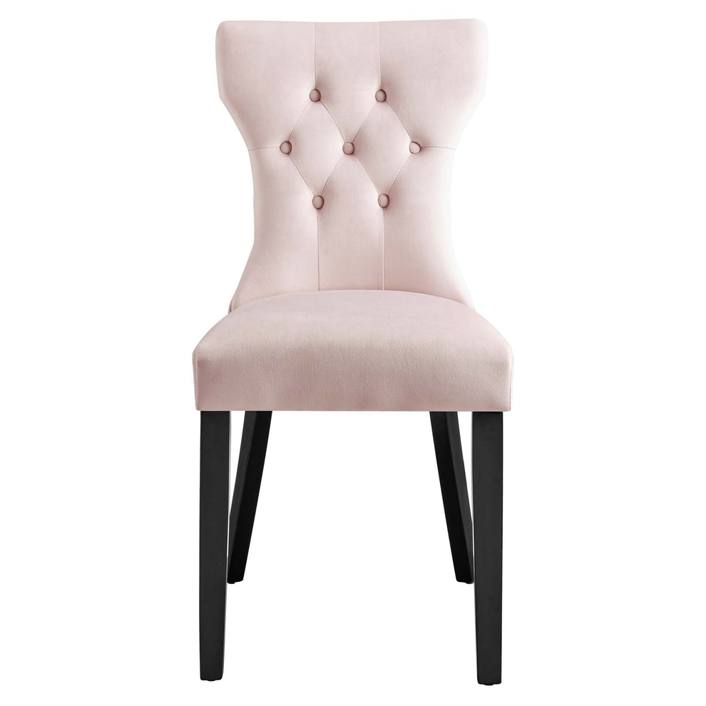 Silhouette Performance Velvet Dining Chairs - Set of 2 By Modway - EEI-5014 | Dining Chairs | Modishstore - 68