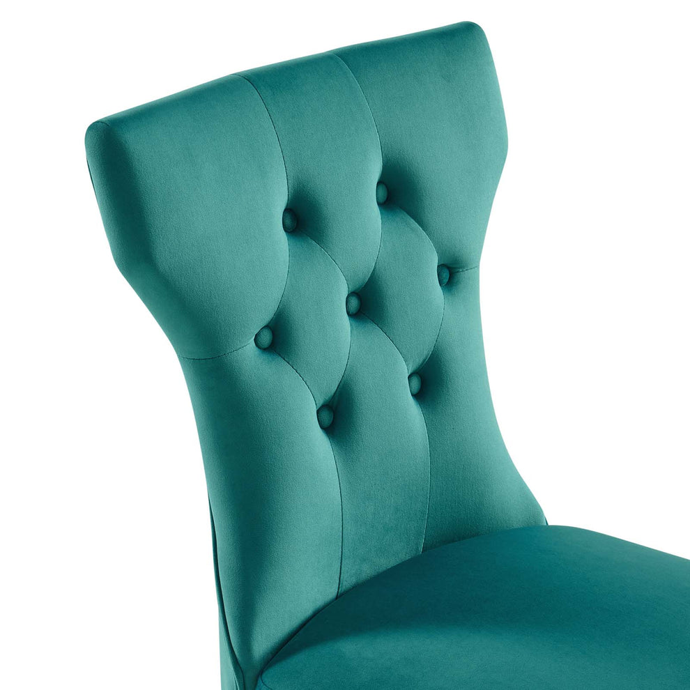 Silhouette Performance Velvet Dining Chairs - Set of 2 By Modway - EEI-5014 | Dining Chairs | Modishstore - 79