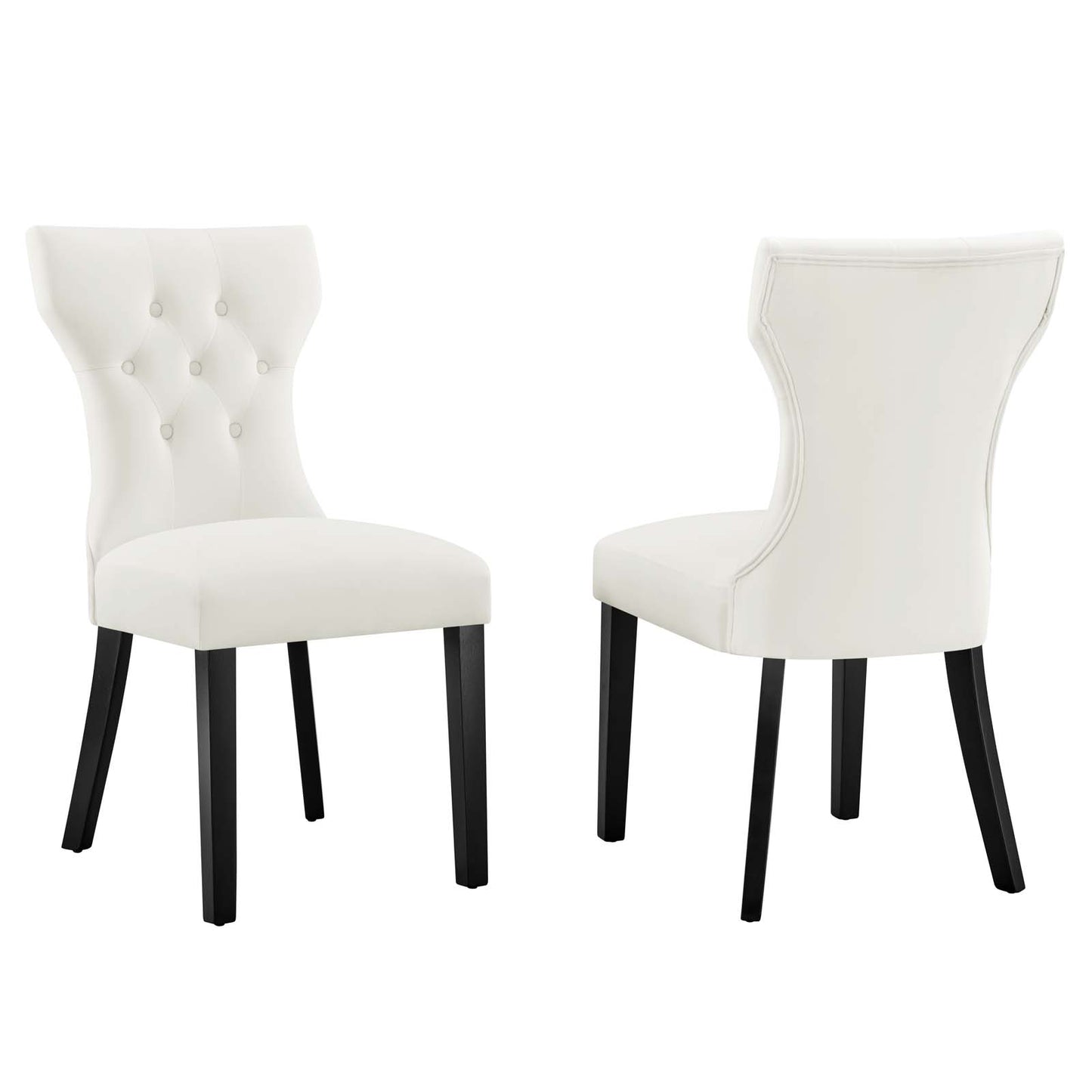 Silhouette Performance Velvet Dining Chairs - Set of 2 By Modway - EEI-5014 | Dining Chairs | Modishstore - 88