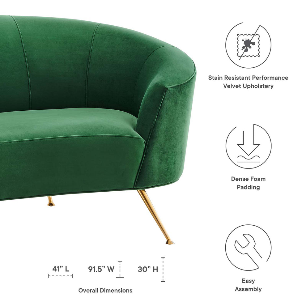 Marchesa Upholstered Performance Velvet Sofa By Modway - EEI-5015 | Sofas | Modishstore - 7