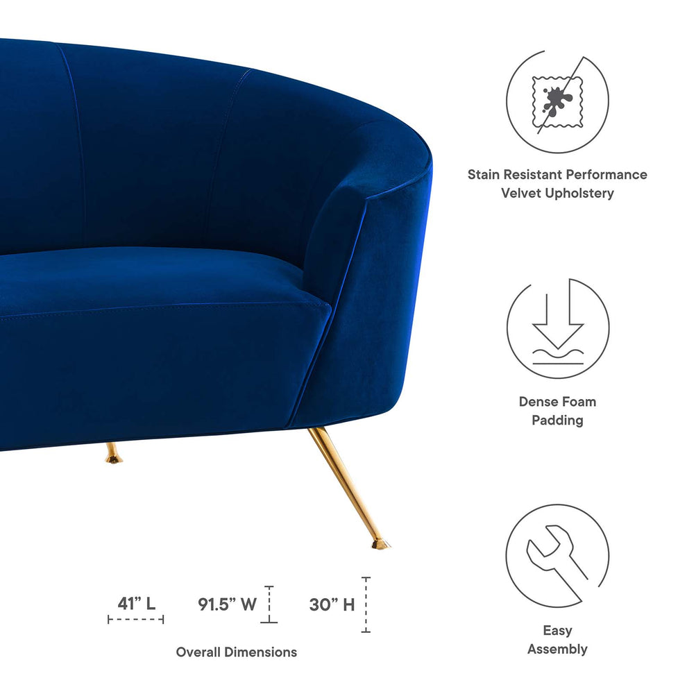 Marchesa Upholstered Performance Velvet Sofa By Modway - EEI-5015 | Sofas | Modishstore - 23