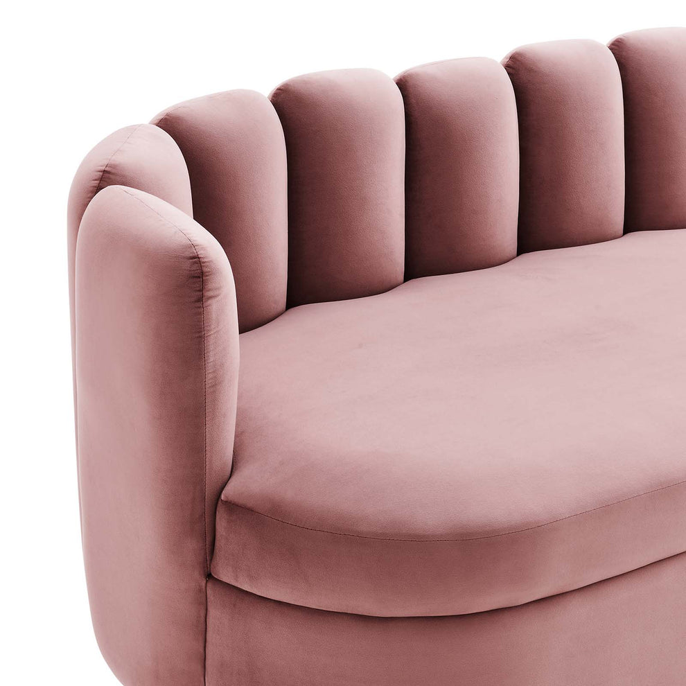 Victoria Channel Tufted Performance Velvet Sofa By Modway - EEI-5017 | Sofas | Modishstore - 3