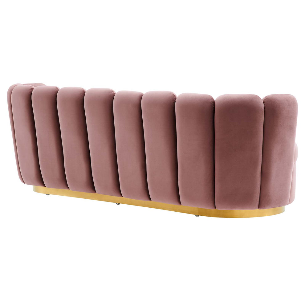Victoria Channel Tufted Performance Velvet Sofa By Modway - EEI-5017 | Sofas | Modishstore - 6