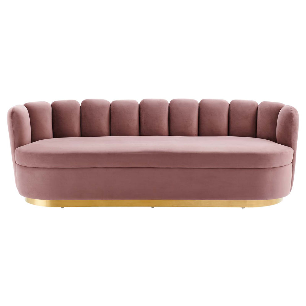 Victoria Channel Tufted Performance Velvet Sofa By Modway - EEI-5017 | Sofas | Modishstore - 7