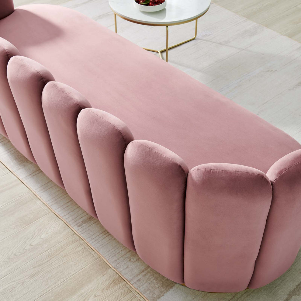 Victoria Channel Tufted Performance Velvet Sofa By Modway - EEI-5017 | Sofas | Modishstore - 8