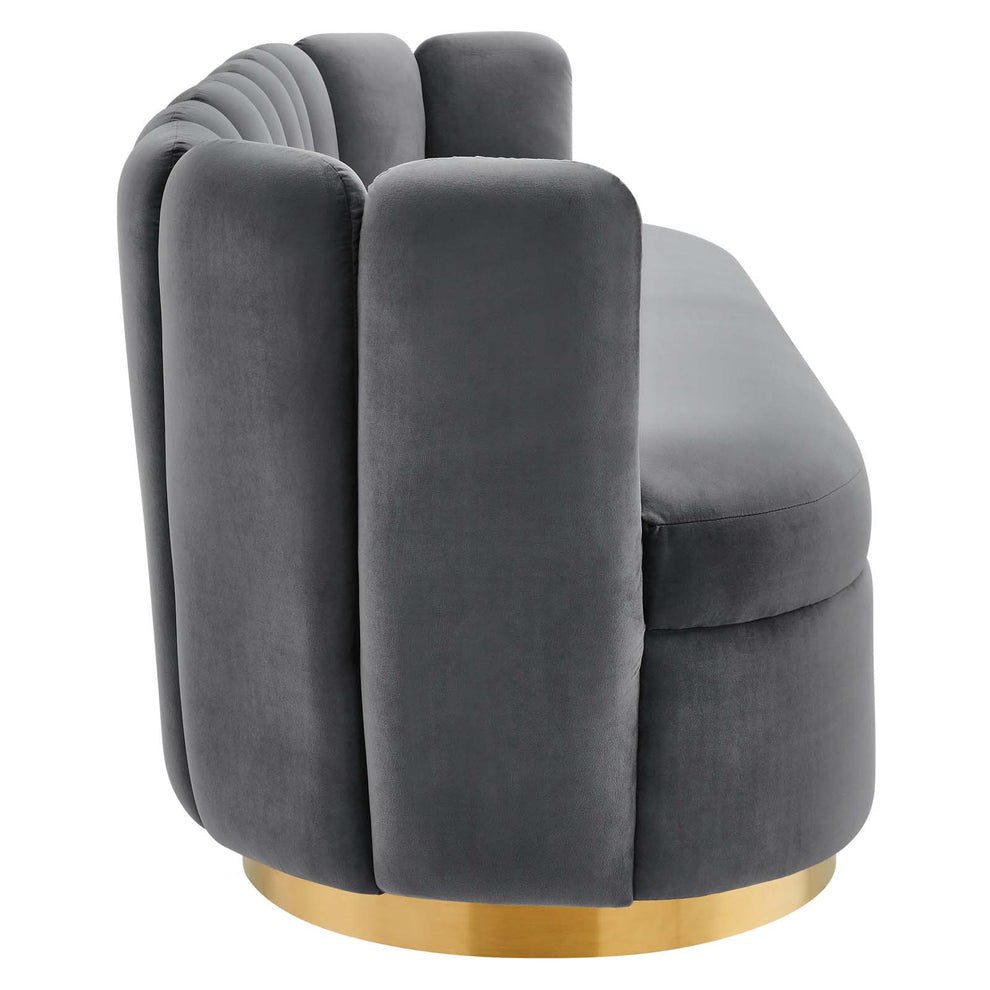 Victoria Channel Tufted Performance Velvet Sofa By Modway - EEI-5017 | Sofas | Modishstore - 13