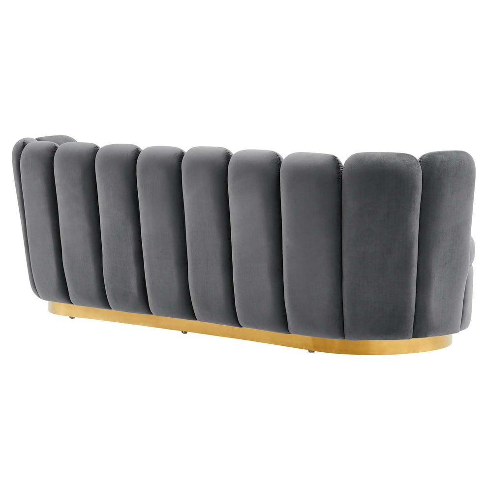 Victoria Channel Tufted Performance Velvet Sofa By Modway - EEI-5017 | Sofas | Modishstore - 14