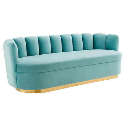 Victoria Channel Tufted Performance Velvet Sofa By Modway - EEI-5017 | Sofas | Modishstore - 18