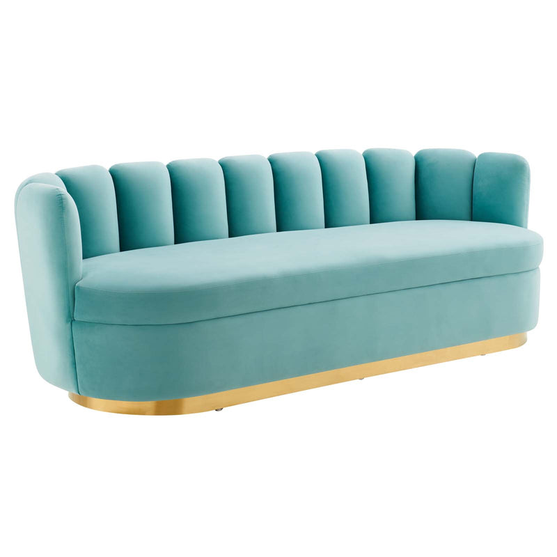 Victoria Channel Tufted Performance Velvet Sofa By Modway - EEI-5017 | Sofas | Modishstore - 18