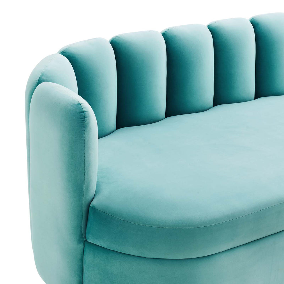 Victoria Channel Tufted Performance Velvet Sofa By Modway - EEI-5017 | Sofas | Modishstore - 19