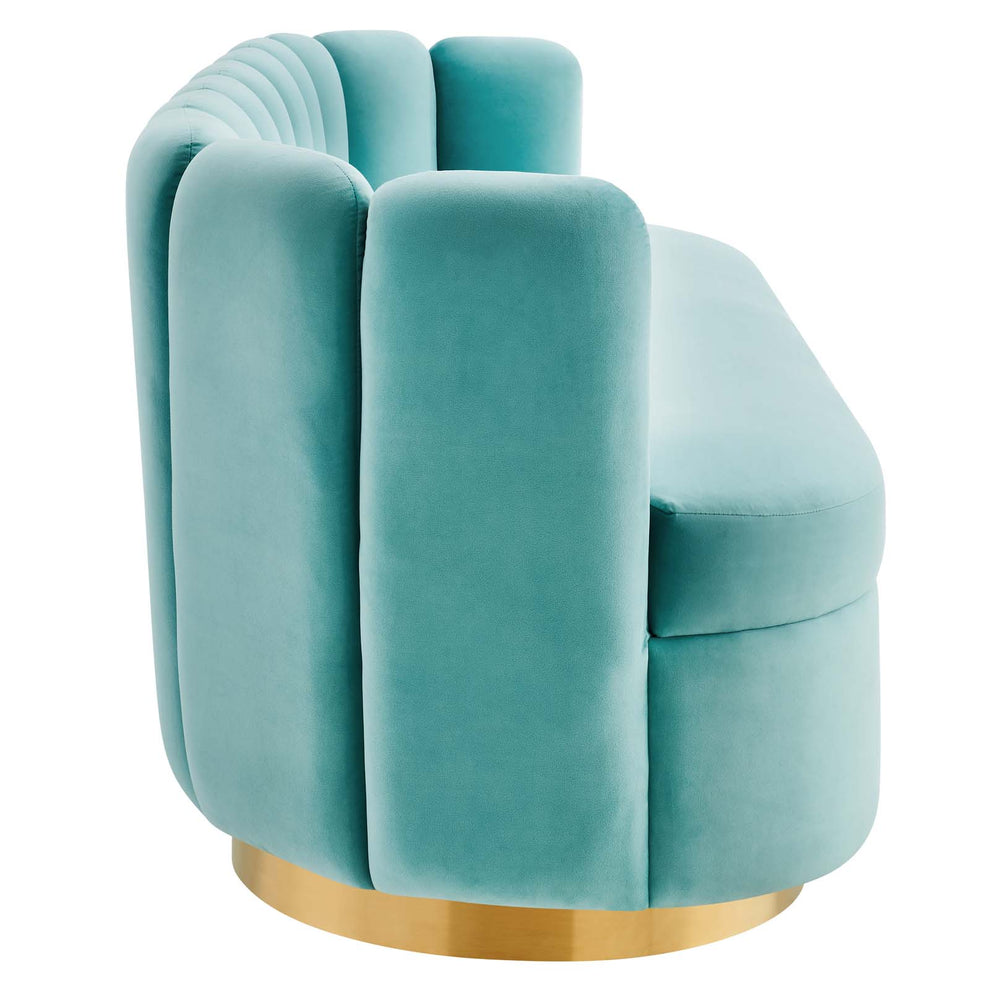 Victoria Channel Tufted Performance Velvet Sofa By Modway - EEI-5017 | Sofas | Modishstore - 21