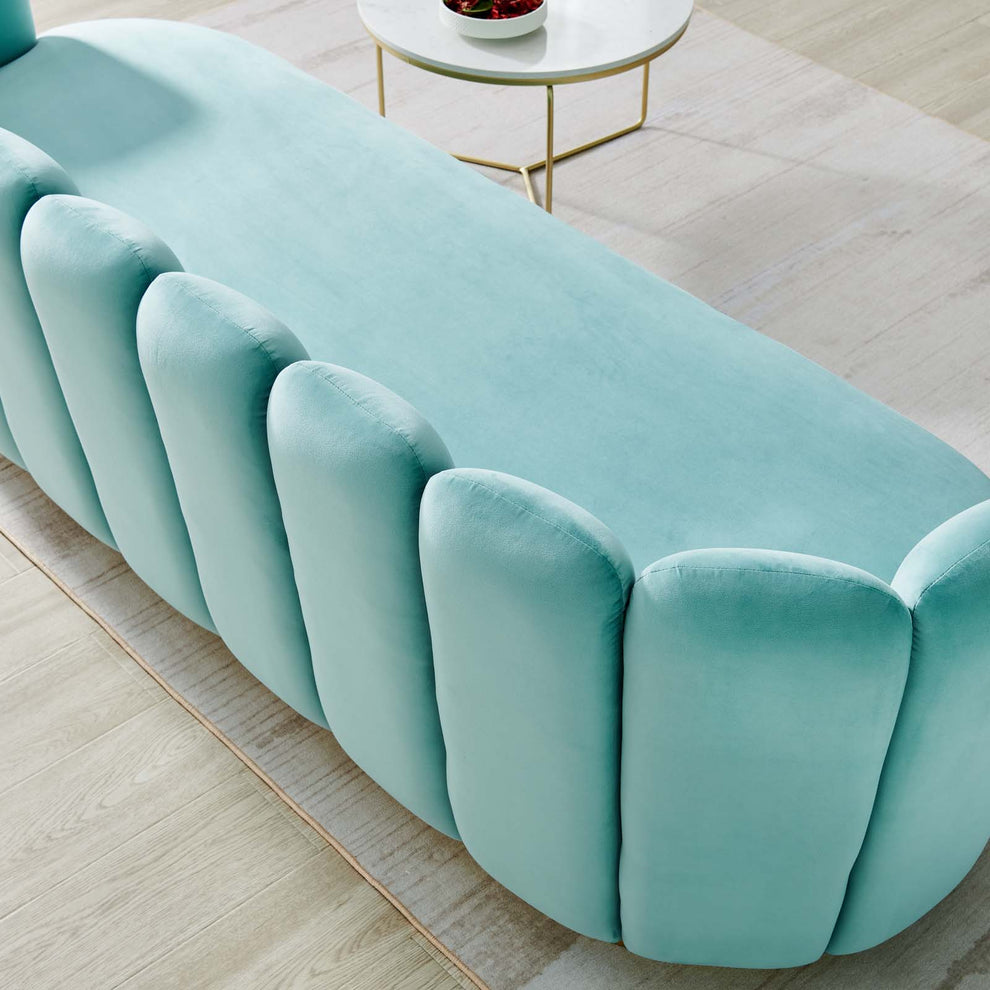 Victoria Channel Tufted Performance Velvet Sofa By Modway - EEI-5017 | Sofas | Modishstore - 24