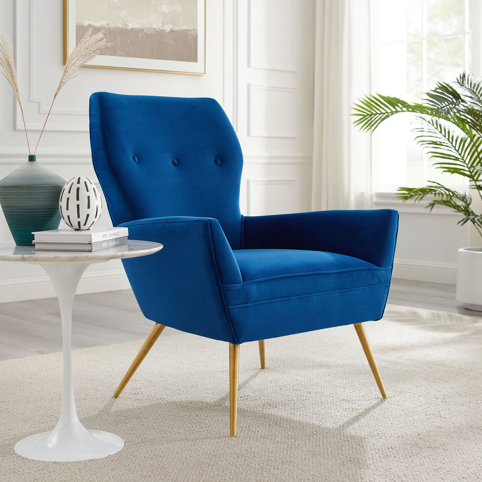 Renata Button Tufted Performance Velvet Armchair By Modway - EEI-5020 | Armchairs | Modishstore - 9