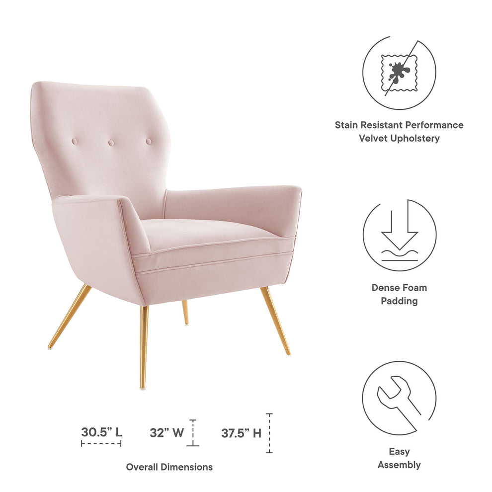 Renata Button Tufted Performance Velvet Armchair By Modway - EEI-5020 | Armchairs | Modishstore - 19