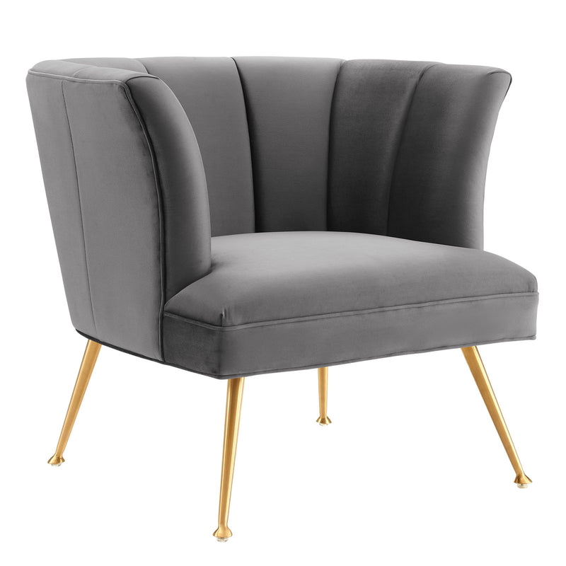 Veronica Channel Tufted Performance Velvet Armchair By Modway | Armchairs | Modishstore-2