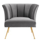 Veronica Channel Tufted Performance Velvet Armchair By Modway | Armchairs | Modishstore-7