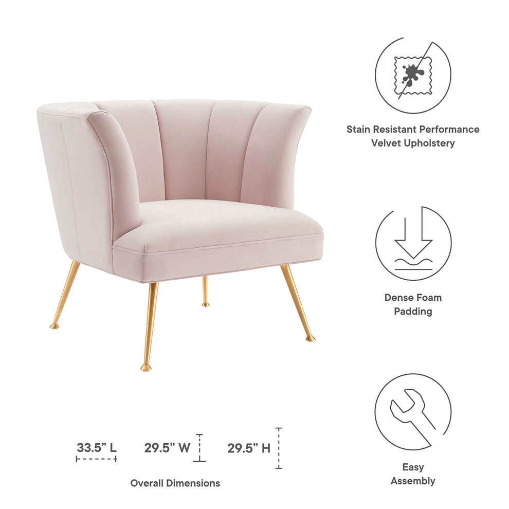 Veronica Channel Tufted Performance Velvet Armchair By Modway - EEI-5023 | Armchairs | Modishstore - 18