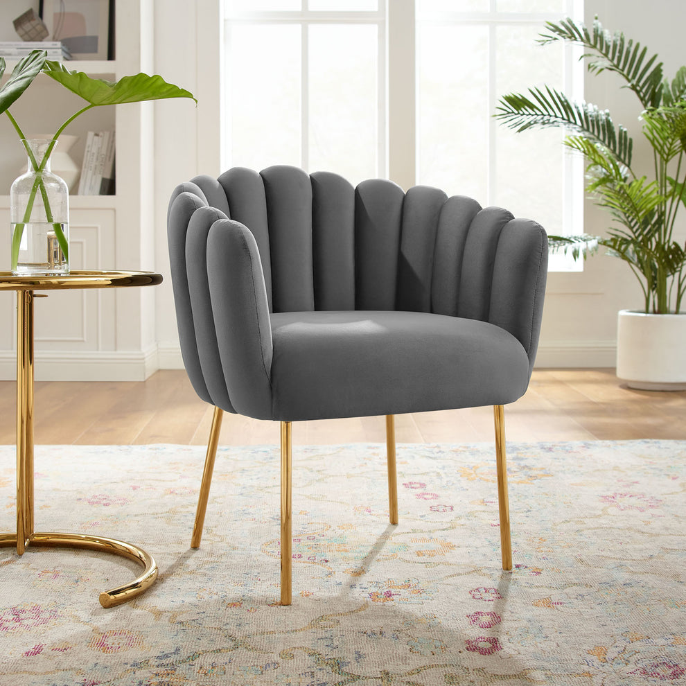 Sanna Channel Tufted Performance Velvet Armchair By Modway - EEI-5024 | Armchairs | Modishstore - 1
