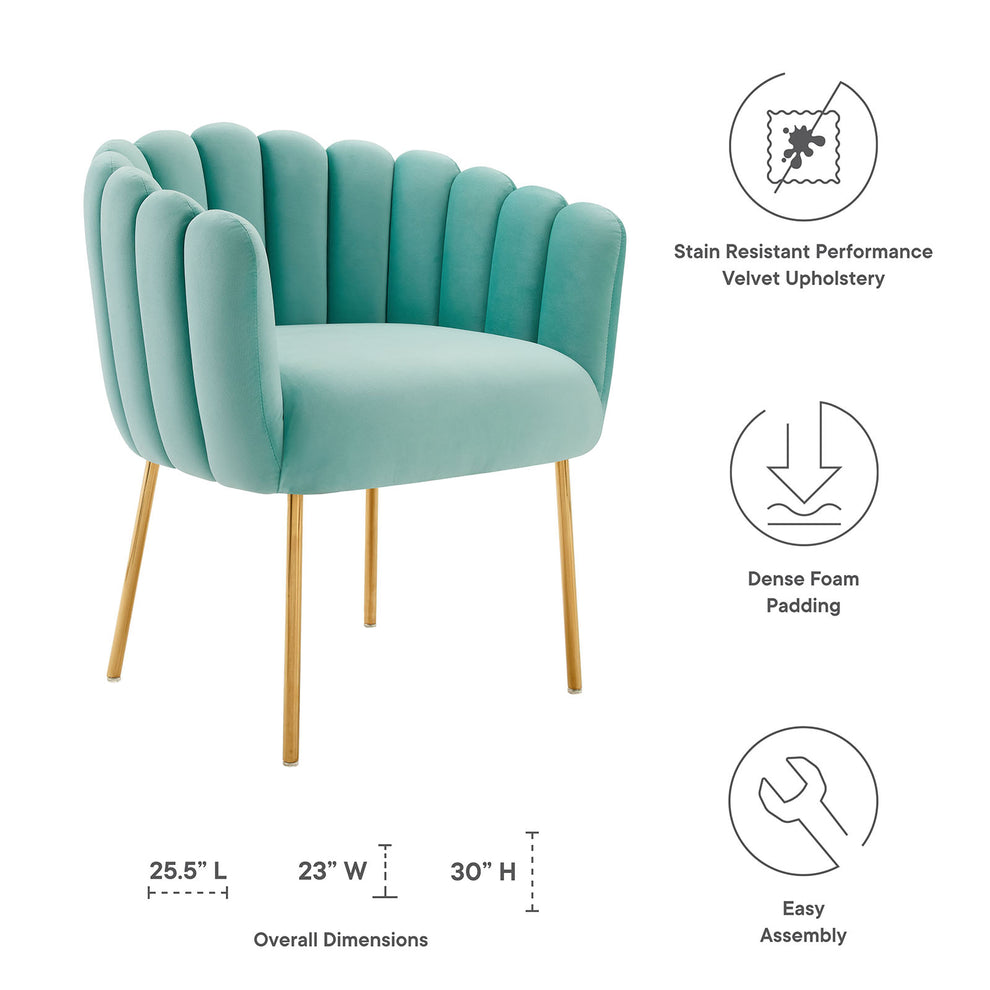 Sanna Channel Tufted Performance Velvet Armchair By Modway - EEI-5024 | Armchairs | Modishstore - 10
