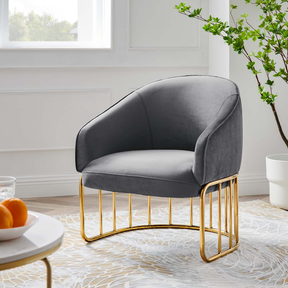 Legacy Performance Velvet Armchair By Modway - EEI-5025 | Armchairs | Modishstore - 1
