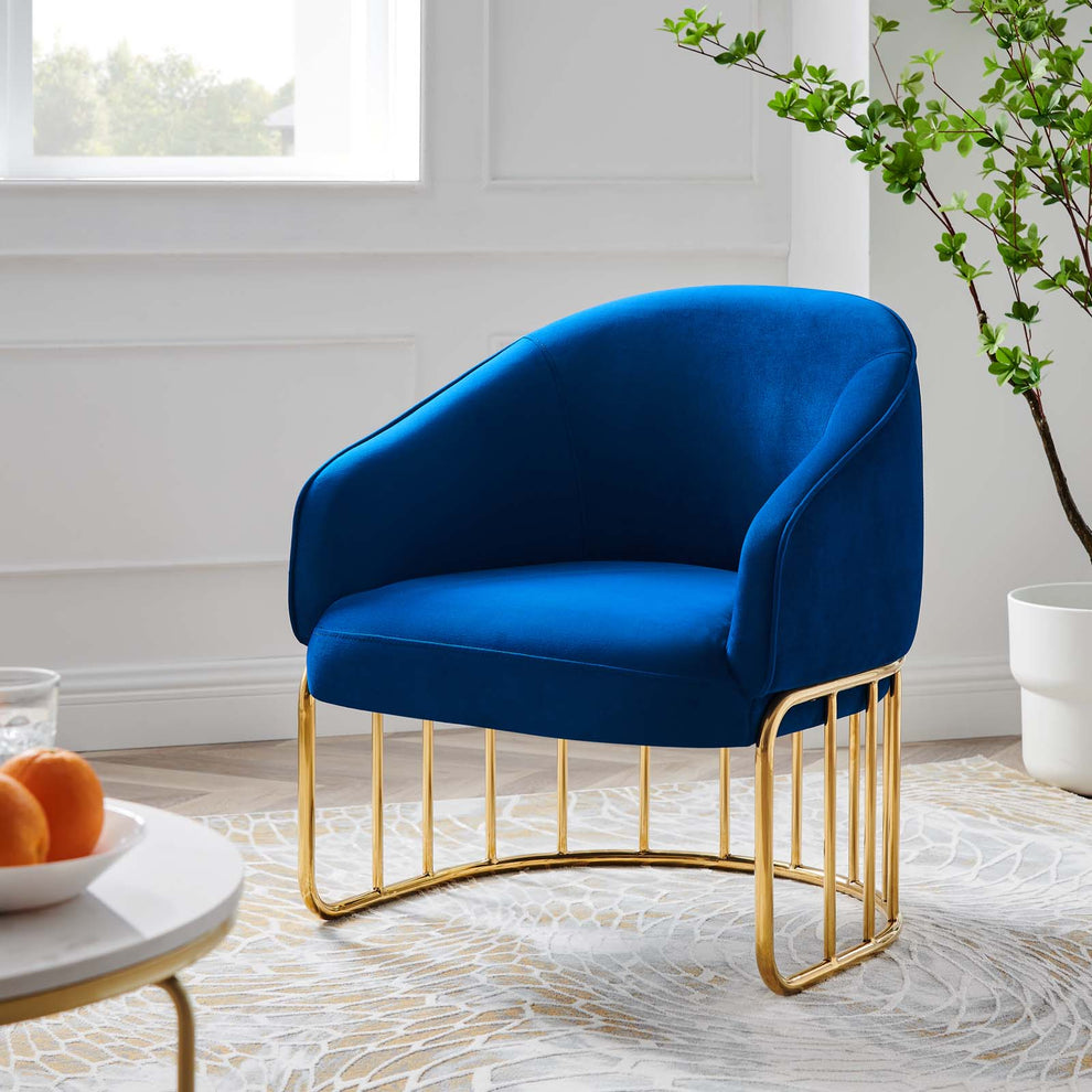 Legacy Performance Velvet Armchair By Modway - EEI-5025 | Armchairs | Modishstore - 9