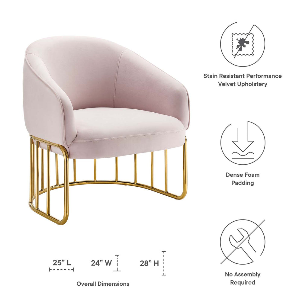 Legacy Performance Velvet Armchair By Modway - EEI-5025 | Armchairs | Modishstore - 19