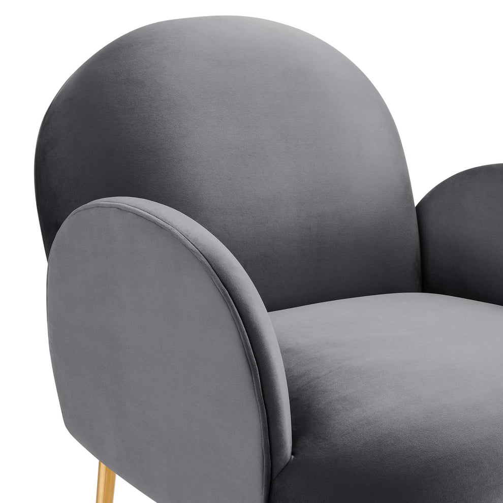 Transcend Performance Velvet Armchair By Modway - EEI-5026 | Armchairs | Modishstore - 4