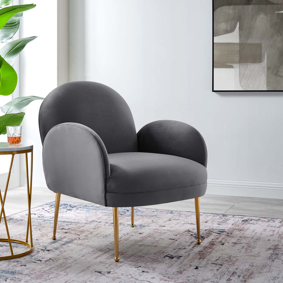 Transcend Performance Velvet Armchair By Modway - EEI-5026 | Armchairs | Modishstore - 1