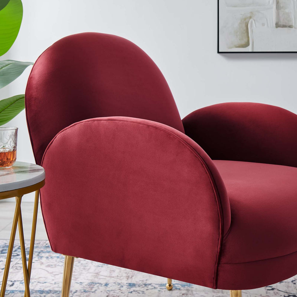 Transcend Performance Velvet Armchair By Modway - EEI-5026 | Armchairs | Modishstore - 16
