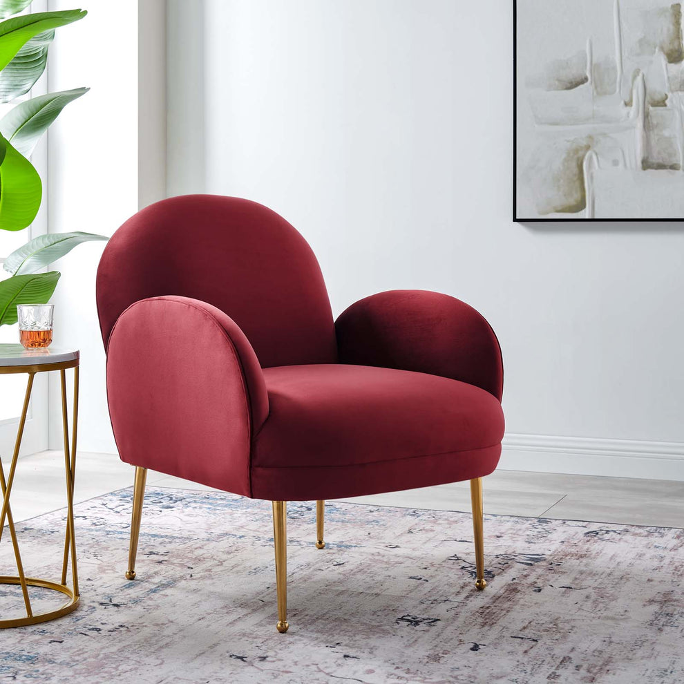Transcend Performance Velvet Armchair By Modway - EEI-5026 | Armchairs | Modishstore - 9