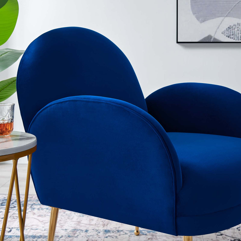 Transcend Performance Velvet Armchair By Modway - EEI-5026 | Armchairs | Modishstore - 24