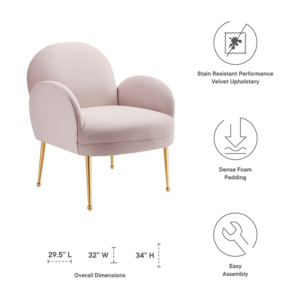 Transcend Performance Velvet Armchair By Modway - EEI-5026 | Armchairs | Modishstore - 26