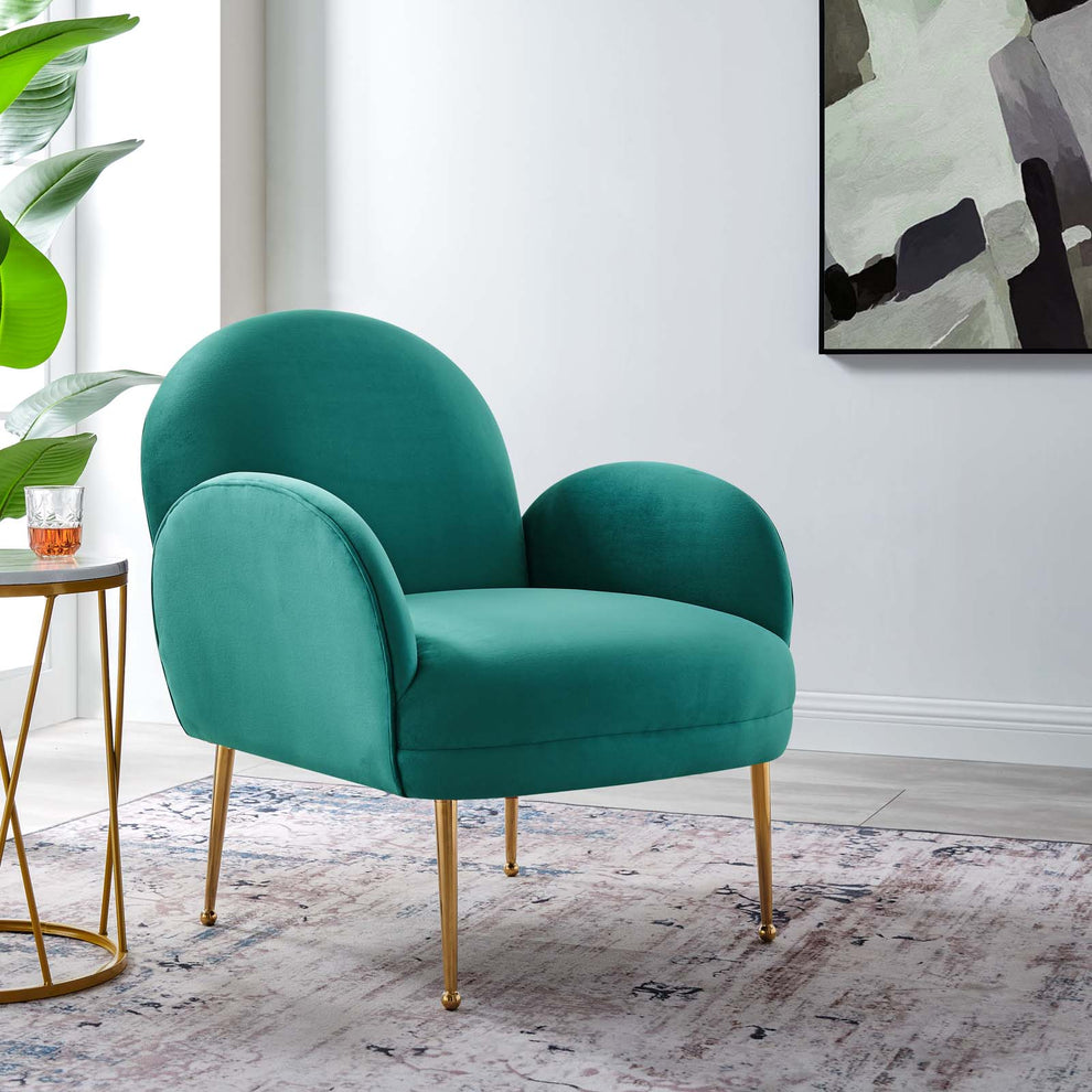Transcend Performance Velvet Armchair By Modway - EEI-5026 | Armchairs | Modishstore - 40